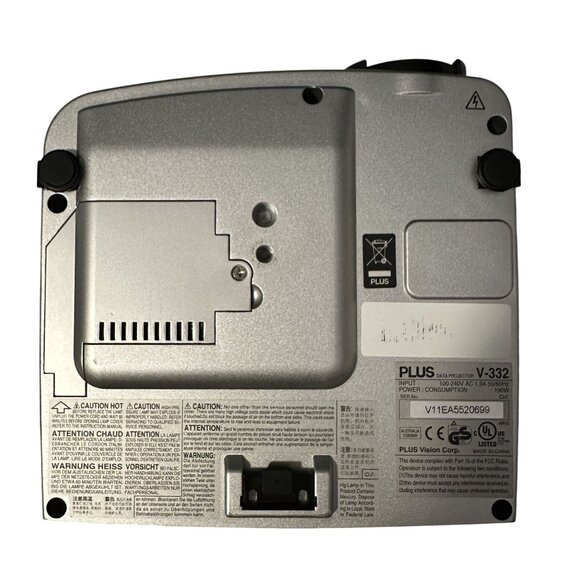 PLUS V-332 DLP Projector Portable XGA 1200 Lumens Business Corporate Case Remote - Picture 6 of 7